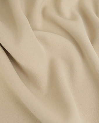 Tissu Crêpe Uni Sable - Mercerine