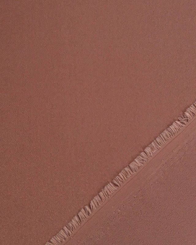 Tissu Crêpe Uni Taupe Rosé - Mercerine