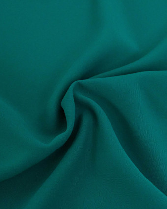 Tissu Crêpe Léger Uni Bleu Vert - Mercerine