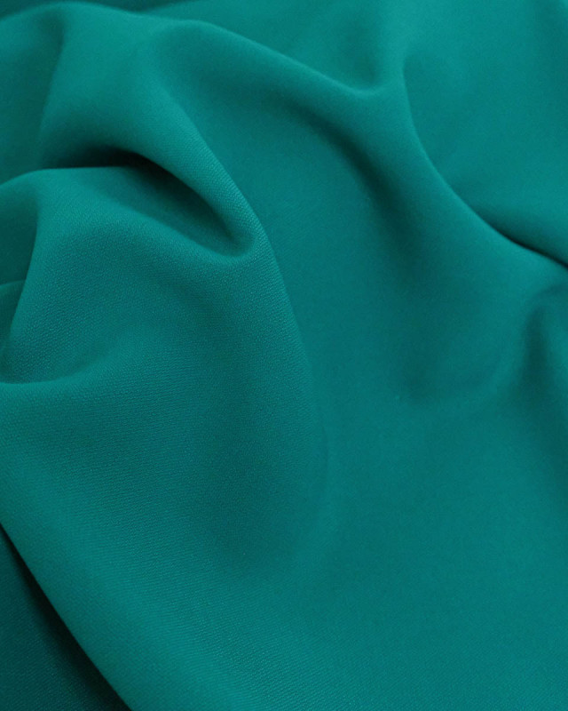 Tissu Crêpe Léger Uni Bleu Vert - Mercerine