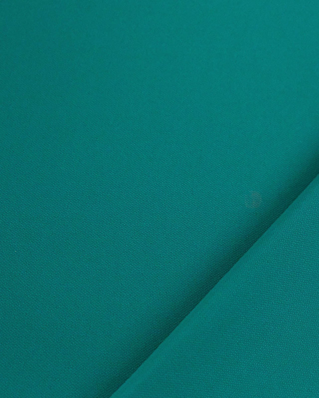 Tissu Crêpe Léger Uni Bleu Vert - Mercerine