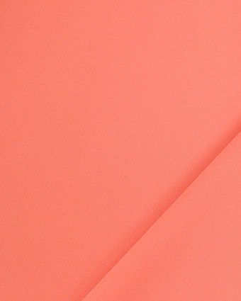Tissu Crêpe Léger Uni Rose Corail - Mercerine