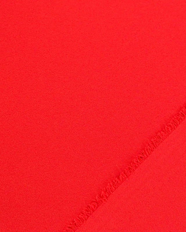 Tissu Crêpe Stretch Rouge - Mercerine