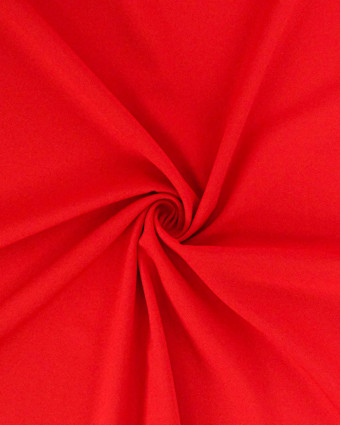 Tissu Crêpe Stretch Rouge - Mercerine