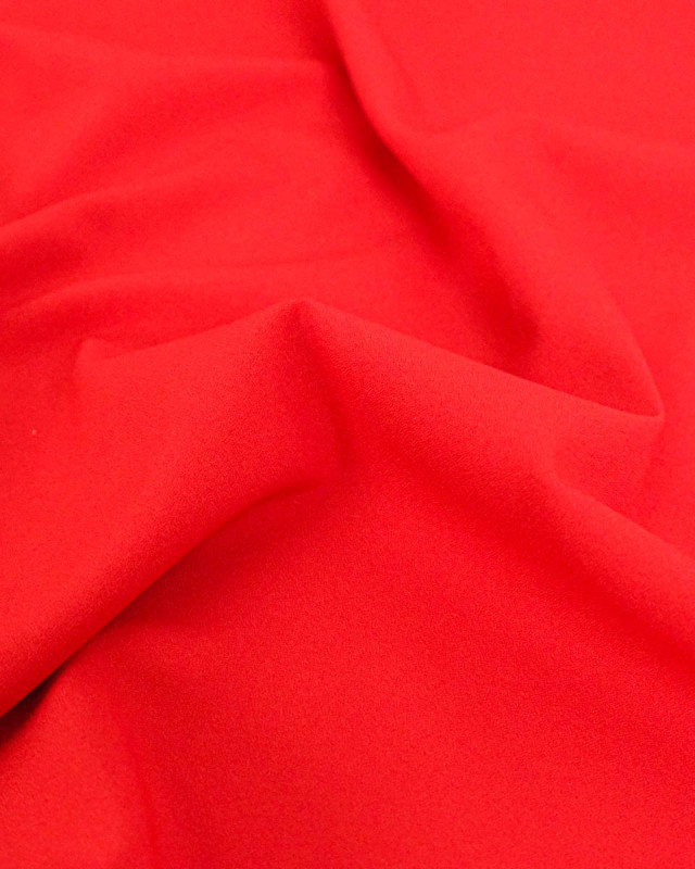 Tissu Crêpe Stretch Rouge - Mercerine