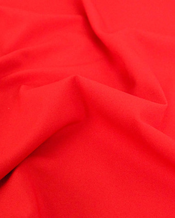 Tissu Crêpe Stretch Rouge - Mercerine