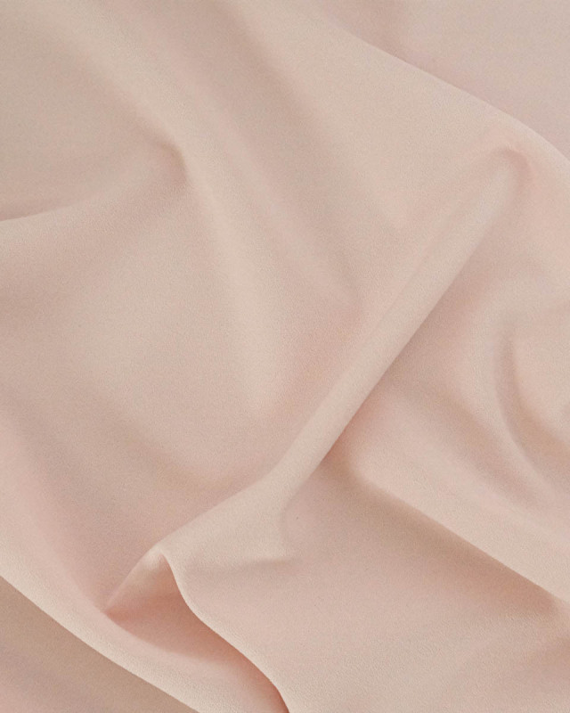 Tissu Crêpe Stretch Rose Poudré - Mercerine