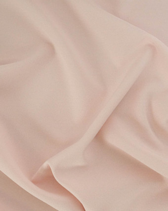 Tissu Crêpe Stretch Rose Poudré - Mercerine