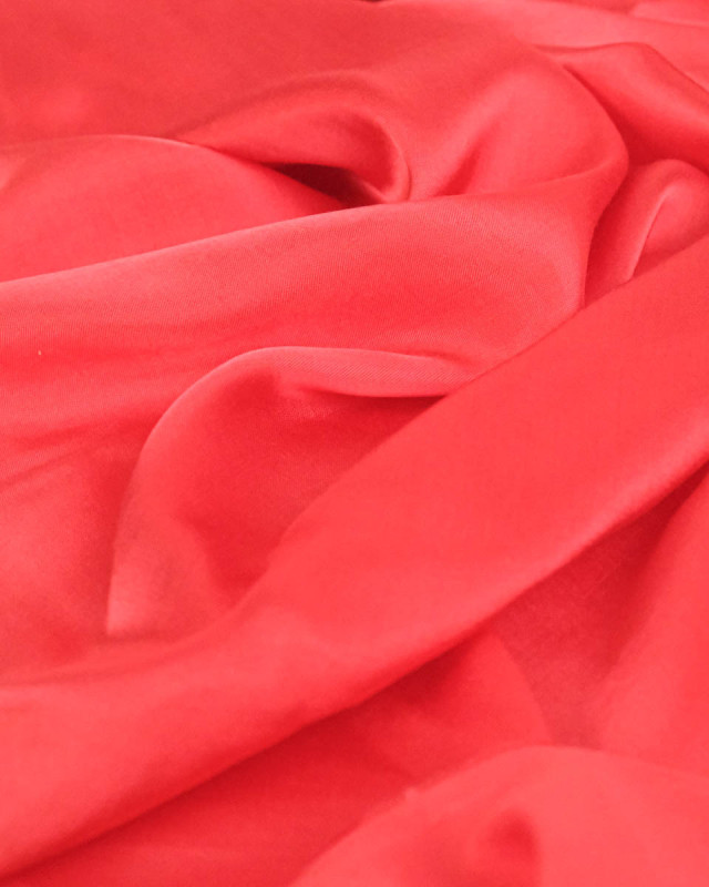Tissu Viscose Envers Satiné Rouge - Mercerine