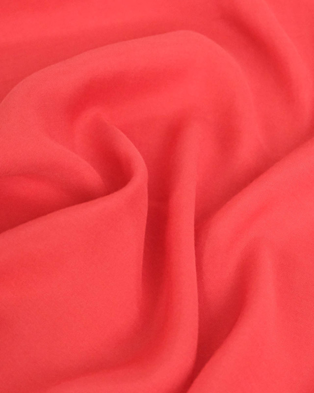 Tissu Viscose Envers Satiné Rouge - Mercerine
