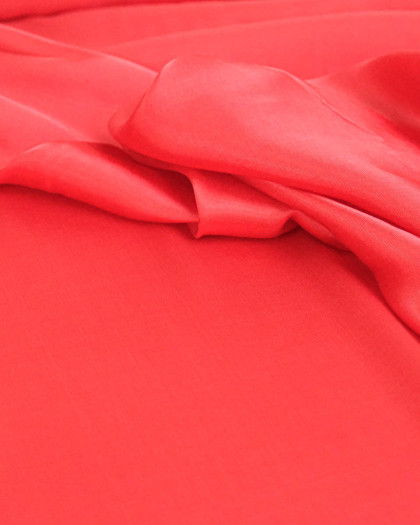 Tissu Viscose Envers Satiné Rouge - Mercerine