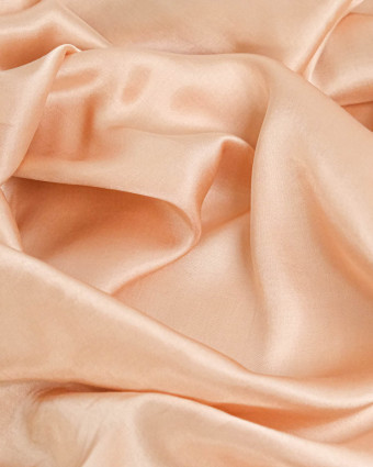 Tissu Viscose Envers Satiné Rose Pêche - Mercerine