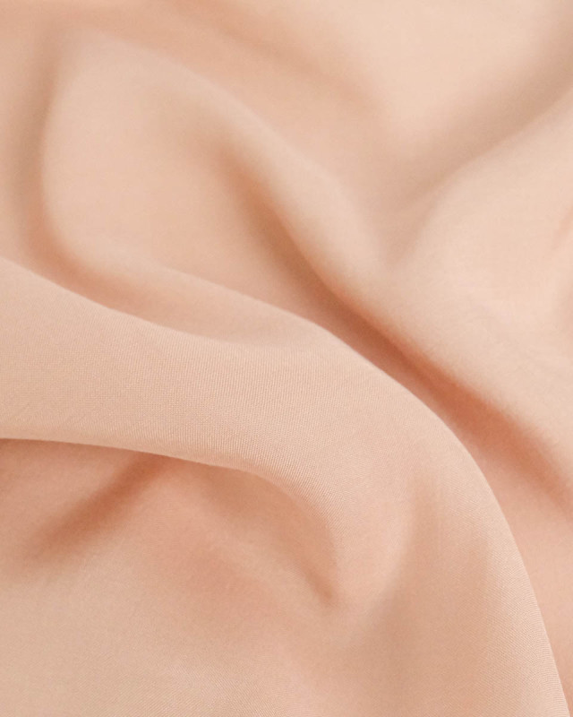 Tissu Viscose Envers Satiné Rose Pêche - Mercerine