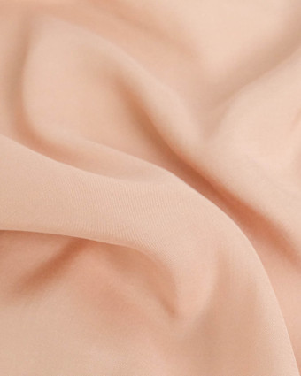 Tissu Viscose Envers Satiné Rose Pêche - Mercerine
