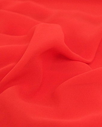 Tissu Mousseline Uni Rouge - Mercerine