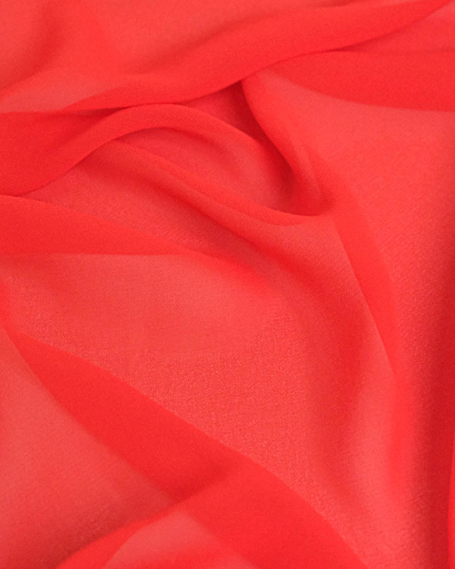 Tissu Mousseline Uni Rouge - Mercerine