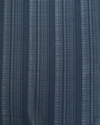 Tissu Mousseline Imprimé Quadrillage Bleu - Mercerine