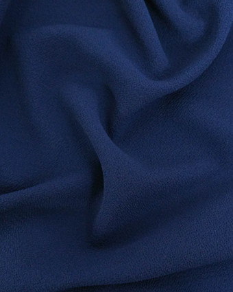 Tissu Crêpe Léger Bleu Marine - Mercerine