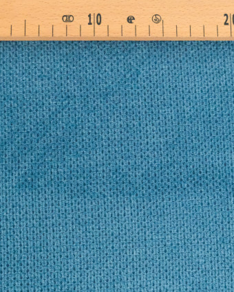 Tissu Velours Ameublement Célia Bleu Clair - Oekotex - Mercerine