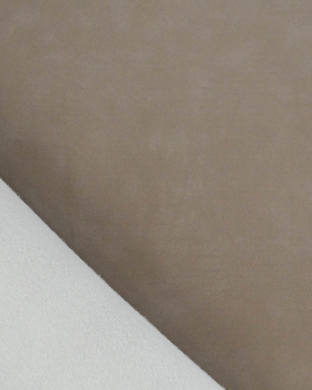 Simili Cuir Fable Effet Peau de Pêche Taupe - Mercerine