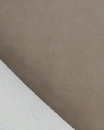Simili Cuir Fable Effet Peau de Pêche Taupe - Mercerine