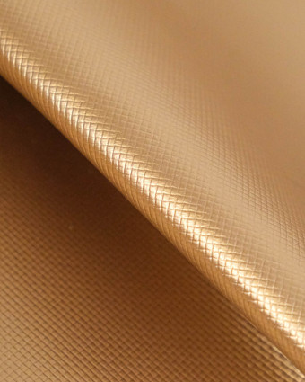 Tissu Simili Cuir Lido Quadrillé Doré - Mercerine