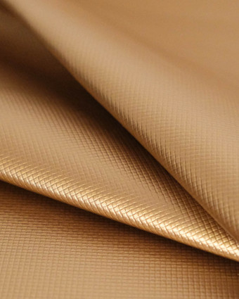 Tissu Simili Cuir Lido Quadrillé Doré - Mercerine