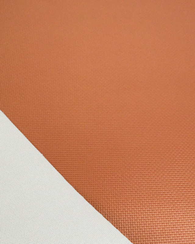 Tissu Simili Cuir Lido Quadrillé Cuivre - Mercerine