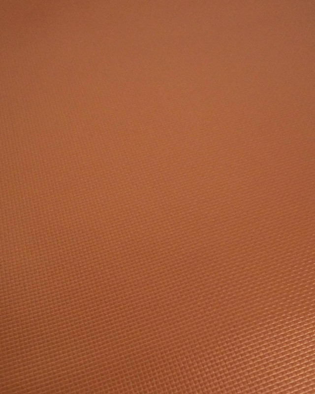 Tissu Simili Cuir Lido Quadrillé Cuivre - Mercerine