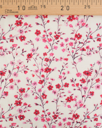 Coupon - Voile de Coton Mila Pink Collection Cerisier Rose