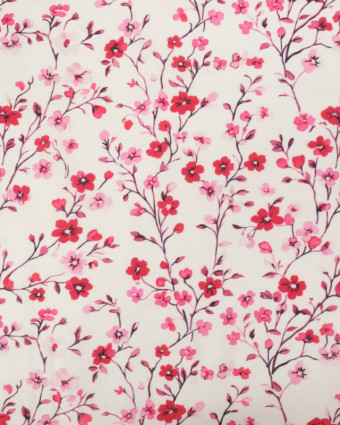 Coupon - Voile de Coton Mila Pink Collection Cerisier Rose
