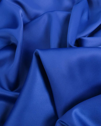 Satin Stretch Uni Bleu Electrique Eva - Mercerine