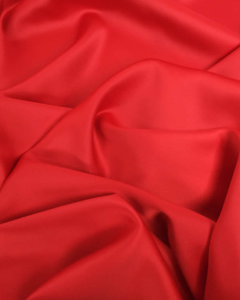 Satin Stretch Uni Rouge Eva - Mercerine