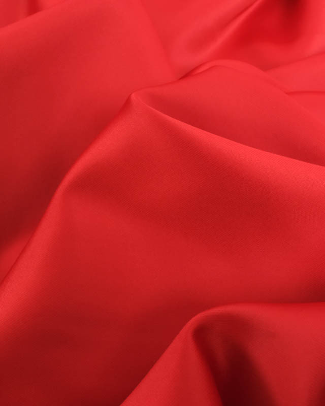 Satin Stretch Uni Rouge Eva - Mercerine