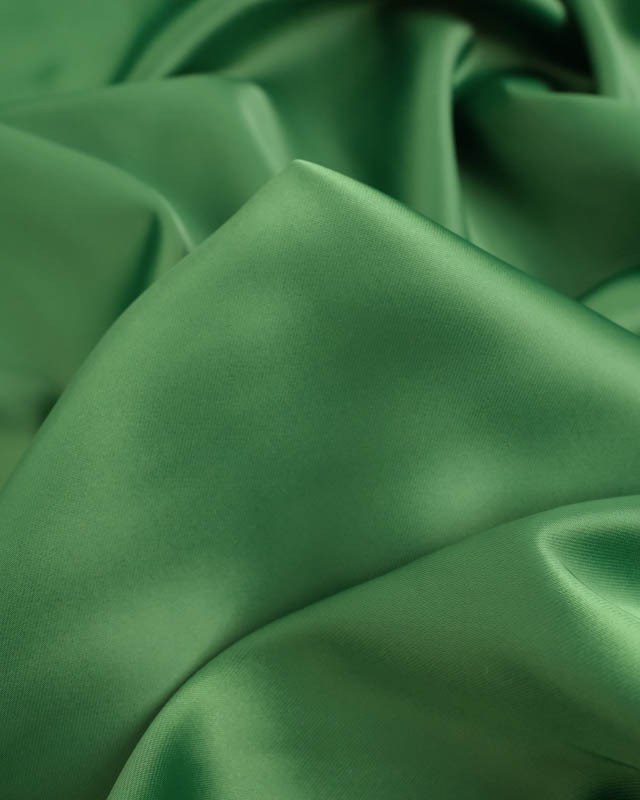 Satin Stretch Uni Vert Eva - Mercerine