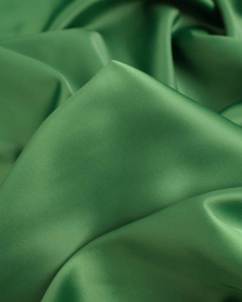 Satin Stretch Uni Vert Eva - Mercerine