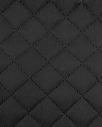 Velours Matelassé Ameublement Noir Vanya - Mercerine