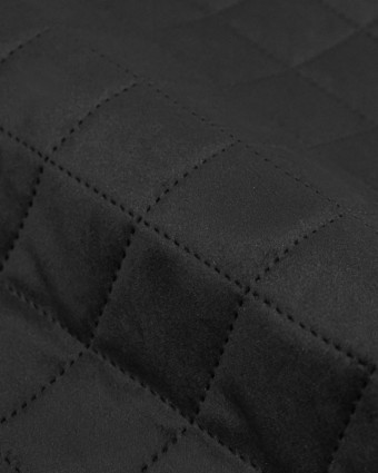 Velours Matelassé Ameublement Noir Vanya - Mercerine