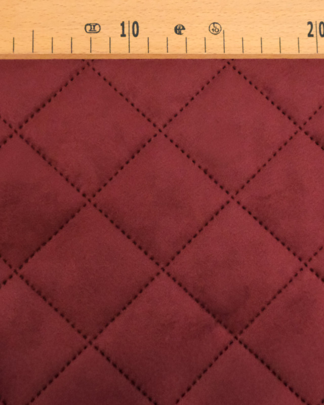 Velours Matelassé Ameublement Bordeaux Vanya - Mercerine