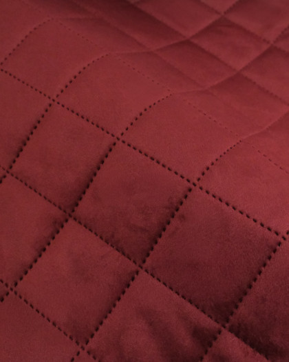 Velours Matelassé Ameublement Bordeaux Vanya - Mercerine