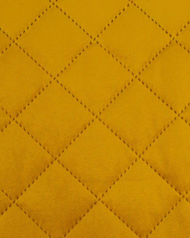 Velours Matelassé Ameublement Moutarde Vanya - Mercerine