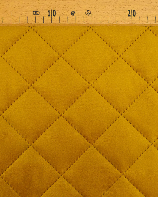 Velours Matelassé Ameublement Moutarde Vanya - Mercerine
