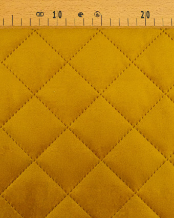 Velours Matelassé Ameublement Moutarde Vanya - Mercerine