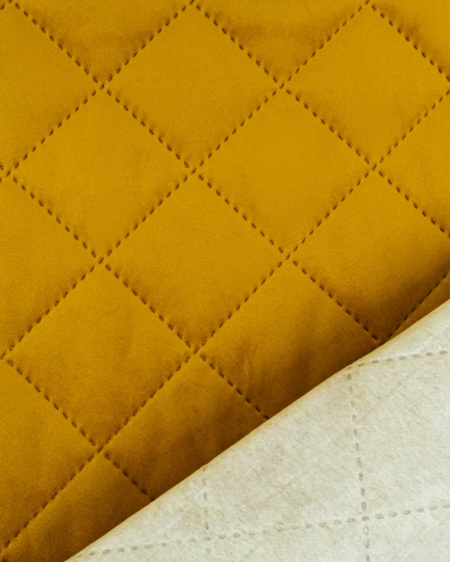 Velours Matelassé Ameublement Moutarde Vanya - Mercerine
