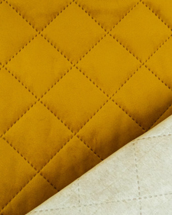Velours Matelassé Ameublement Moutarde Vanya - Mercerine