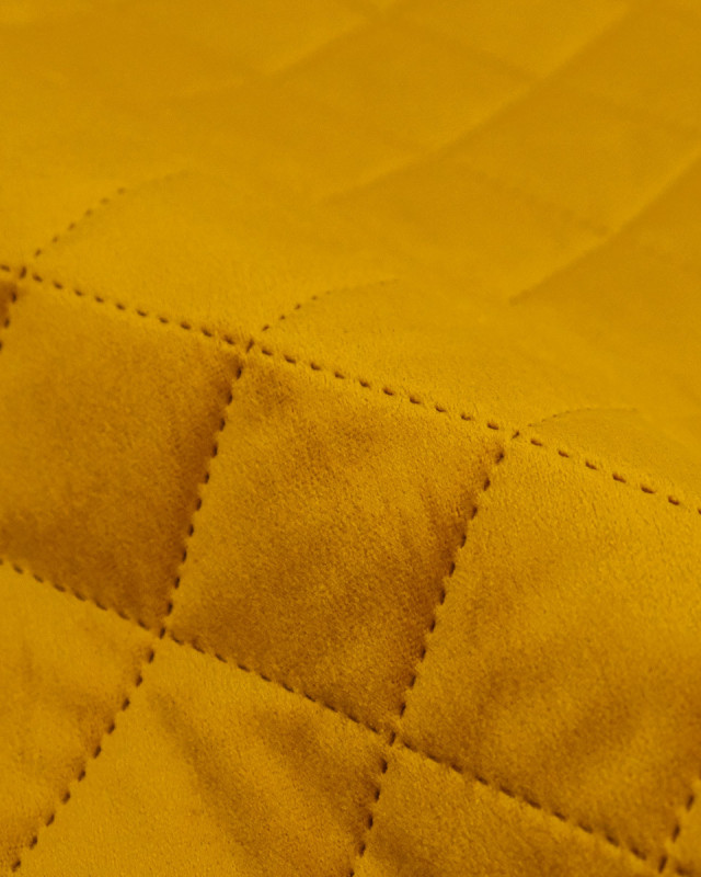 Velours Matelassé Ameublement Moutarde Vanya - Mercerine