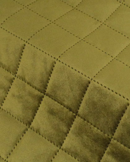 Velours Matelassé Ameublement Kaki Vanya - Mercerine