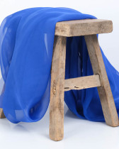 Mousseline Unie Bleu Electrique Maria