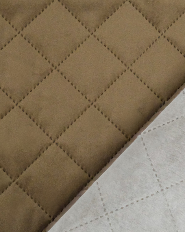 Velours Matelassé Ameublement Crème Vanya - Mercerine