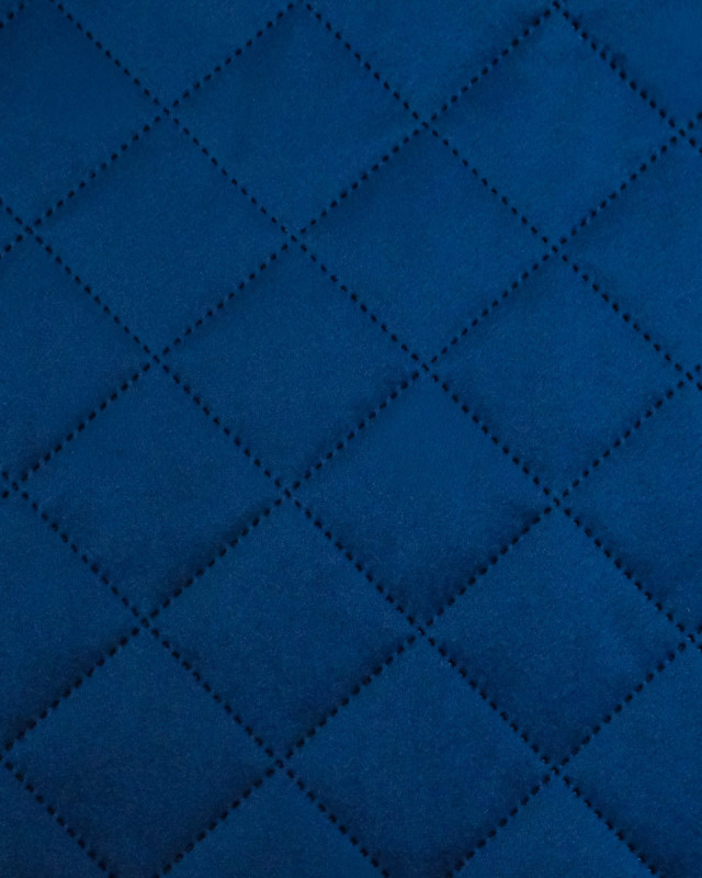 Velours Matelassé Ameublement Navy Vanya - Mercerine
